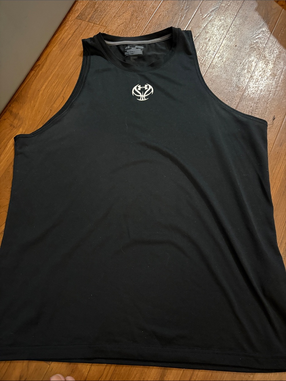Under Armour Men's Black Athletic Tank with White Logo